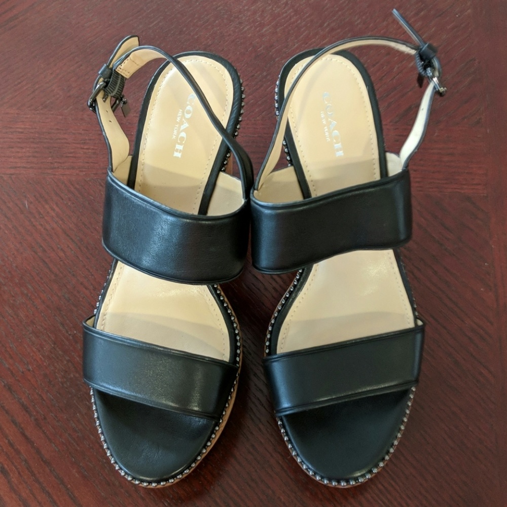 Coach Quartz Wedge Sandals Shoes Brand New - Picture 2 of 4